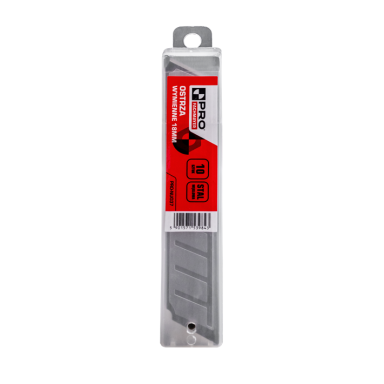 Atsarginės geležtės PRO-NU037, 60C plienas, 18 mm, 0,5 mm, 10 vnt. Atsarginės geležtės PRO-NU037, 60C plienas, 18 mm, 0,5 mm, 10 vnt.