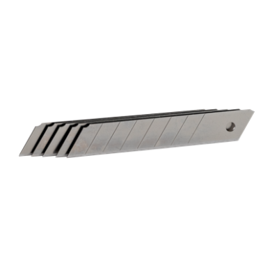 Atsarginės geležtės PRO-NU037, 60C plienas, 18 mm, 0,5 mm, 10 vnt. 1