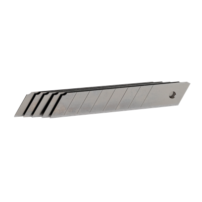 Atsarginės geležtės PRO-NU037, 60C plienas, 18 mm, 0,5 mm, 10 vnt. 1 Atsarginės geležtės PRO-NU037, 60C plienas, 18 mm, 0,5 mm, 10 vnt. 1