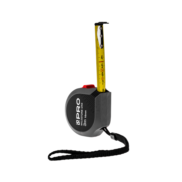 Ruletė su magnetu MILESTONE ONE, 3 m × 16 mm, pilka, PRO-MZ924, 4