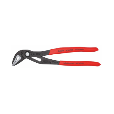 KNIPEX Vamzdinės replės Cobra® su fiksuojamu tiksliu nustatymu ypač plona galvutė 250 mm