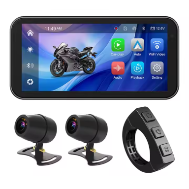 Motociklo išmanusis įrenginys su Apple Carplay/Android Auto funkcija Motociklo išmanusis įrenginys su Apple Carplay/Android Auto funkcija