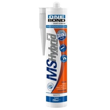 ONEBOND MS Hybrid Ultra Strong vienkomponenčiai klijai, 290ml ONEBOND MS Hybrid Ultra Strong vienkomponenčiai klijai, 290ml