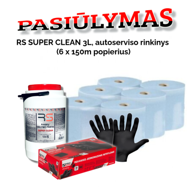 RS Super Clean autoserviso rinkinys (6 × 150 m popierius) RS Super Clean autoserviso rinkinys (6 × 150 m popierius)