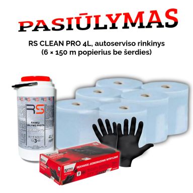 RS Clean Pro autoserviso rinkinys (6 × 150 m popierius be šerdies) RS Clean Pro autoserviso rinkinys (6 × 150 m popierius be šerdies)