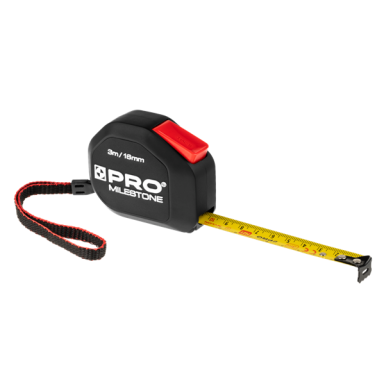 Ruletė 3 m 16 mm PRO-MZ183 MILESTONE