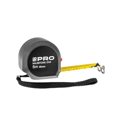 Ruletė su magnetu MILESTONE ONE, 5 m × 25 mm, pilka, PRO-MZ926 2