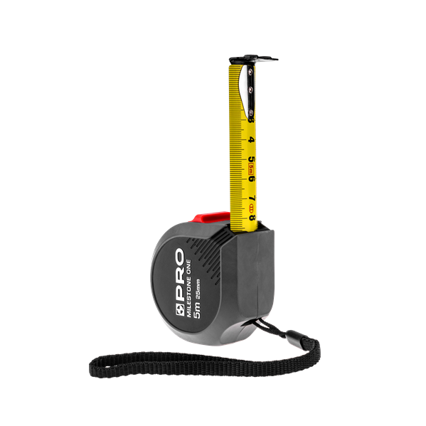 Ruletė su magnetu MILESTONE ONE, 5 m × 25 mm, pilka, PRO-MZ926 1 Ruletė su magnetu MILESTONE ONE, 5 m × 25 mm, pilka, PRO-MZ926 1