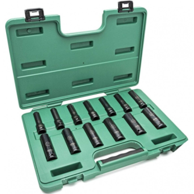 SATA Prailgintų smūginių galvučių rinkinys (10-24mm) 13 vnt.