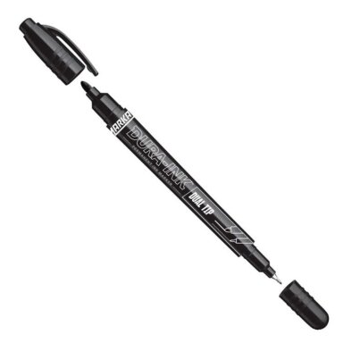 Žymeklis permanentinis DURA-INK dvipusis. 0.7-1.0 mm juodas Žymeklis permanentinis DURA-INK dvipusis. 0.7-1.0 mm juodas